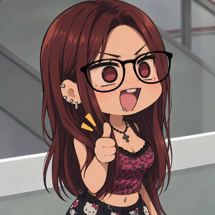 Annanas, la owner del servidor, en versión chibi